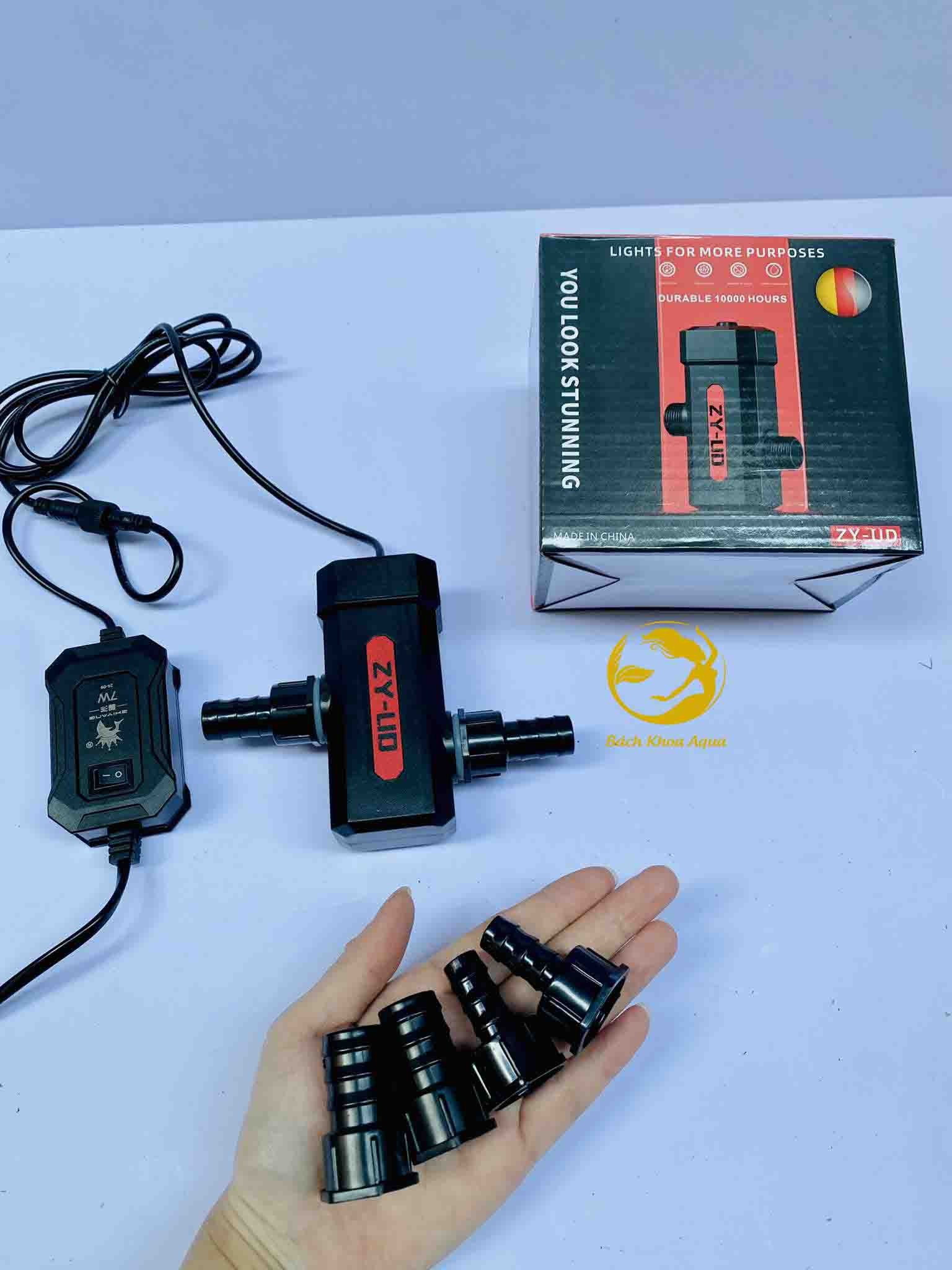 Đèn UV ZY-UD 7W khử khuẩn siệt rêu tảo cho bể cá